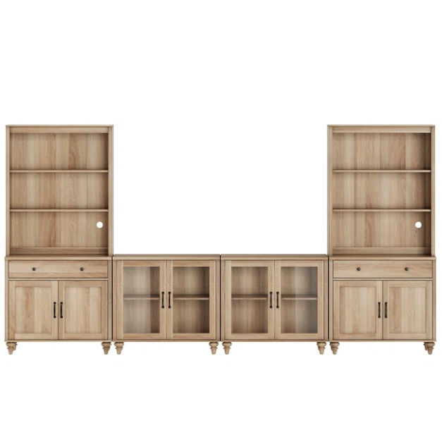 Entertainment Center With Bookshelves