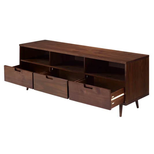 70" Solid Wood 3-Drawer TV Stand for TVs up to 80"