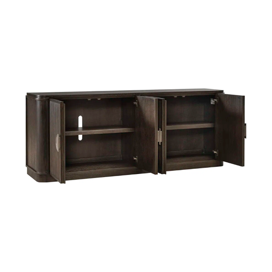 82" TV Console w/ Adjustable Shelves